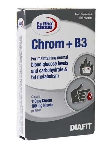 کروم +ب3 یوروویتال 60 عدد | Eurho vital chrom+B3