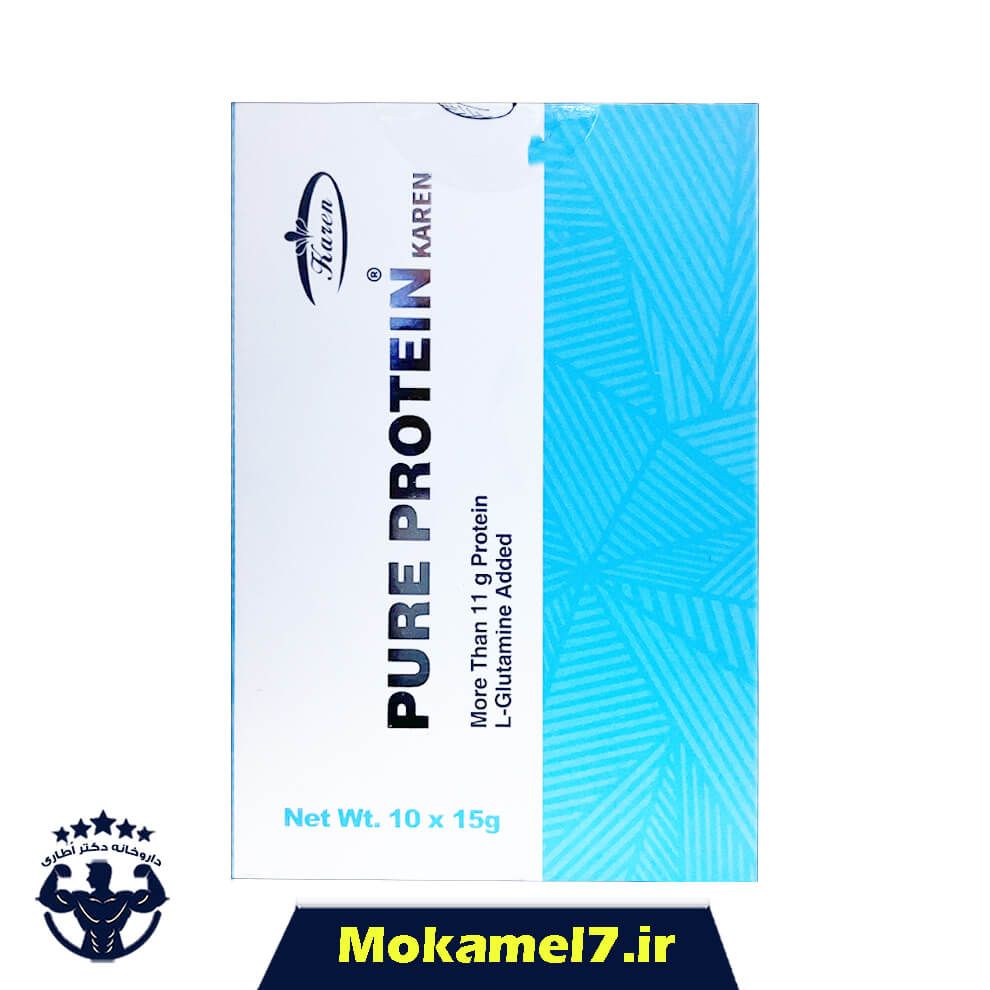 ساشه پیور پروتئین کارن 10 ساشه ۱۵ گرمی طعم موز | Karen PNC Pure Protein