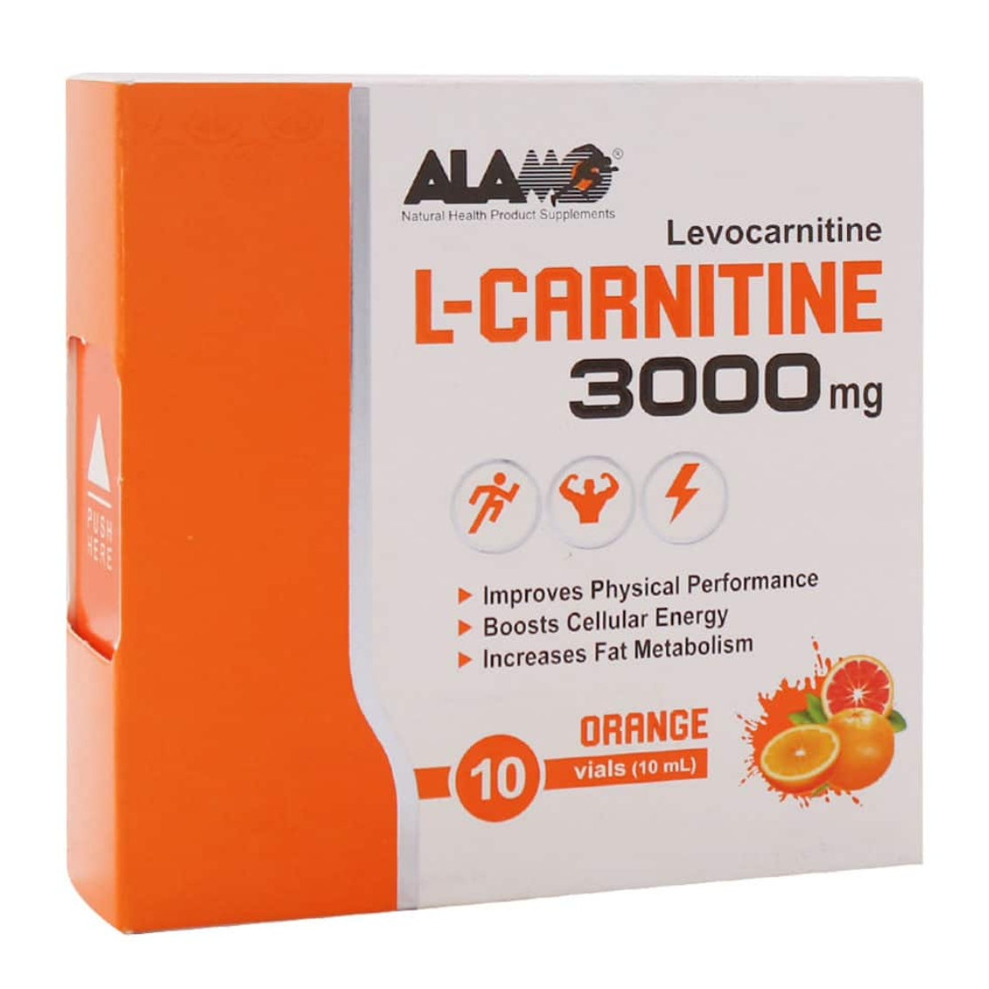 ال کارنیتین آلامو 3000 میلی گرم 10 عدد طعم پرتقال | Alamo L Carnitine 3000 mg