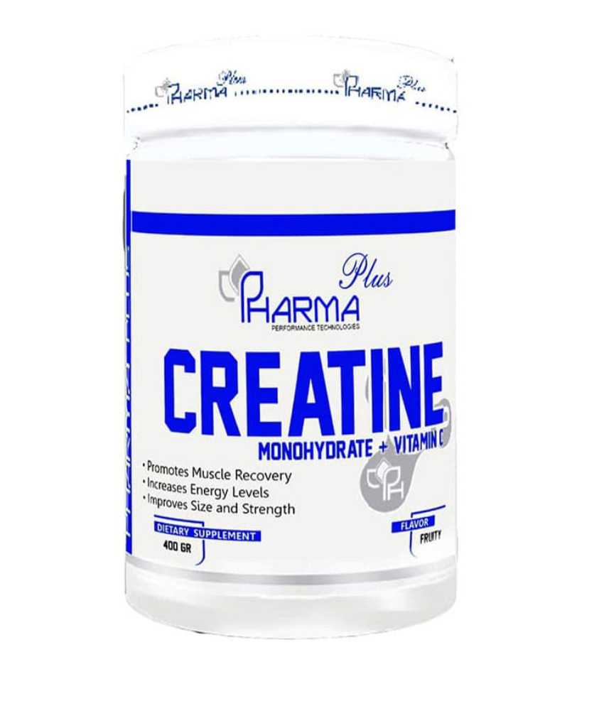 کراتین مونوهیدرات و ویتامین C (فارماپلاس) فارما پلاس 400 گرم طعم فروت پانچ | Pharma Plus Creatine Monohydrate And Vitamin C Powder 400 g
