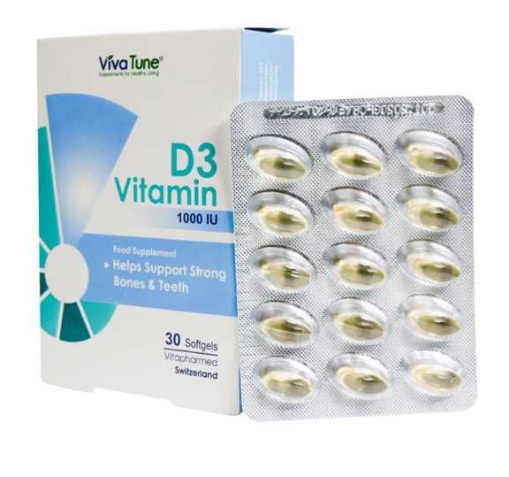 ویتامین د3 1000 واحد ویواتیون 30 عدد | VivaTune Vitamin D3 1000 IU