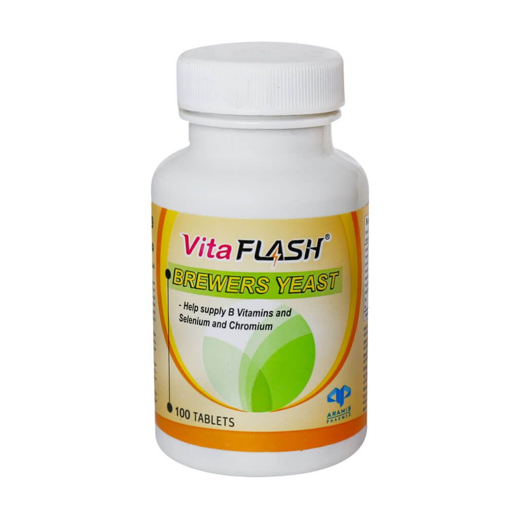 مخمر آبجو ویتافلش 100 عدد | Vitaflash Brewers Yeast