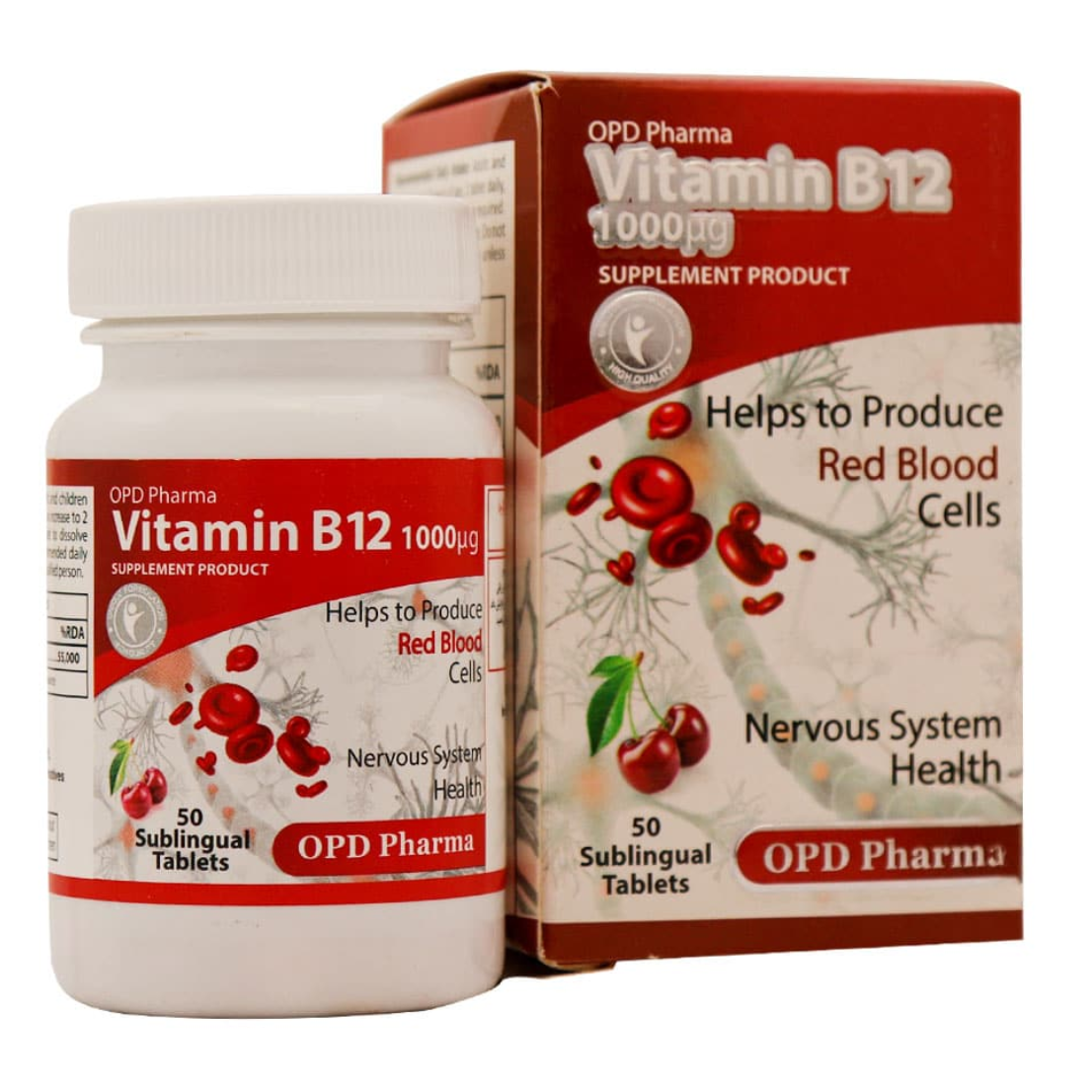 ویتامین ب12 او پی دی فارما 1000 میکروگرم 50 عدد | OPD Pharma Vitamin B12 1000 mcg