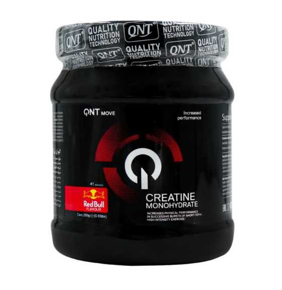 کراتین مونوهیدرات کیو ان تی 250 گرم طعم رد بول| QNT Creatine Monohydrate Powder 250 gr