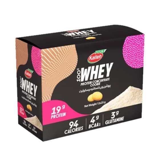 ساشه پروتئین وی کاله 12 عددی طعم بیسکوئیت | Kalleh Whey Protein Sachet